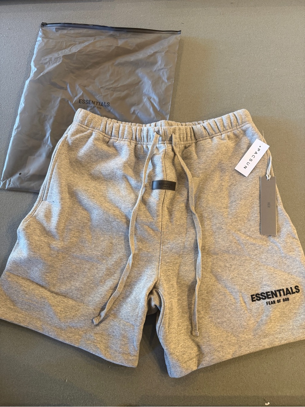Fear of God Essentials Dark Oatmeal shorts